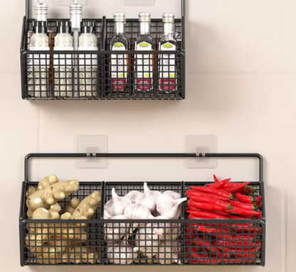 Cesta de almacenamiento para cocina montable en la pared